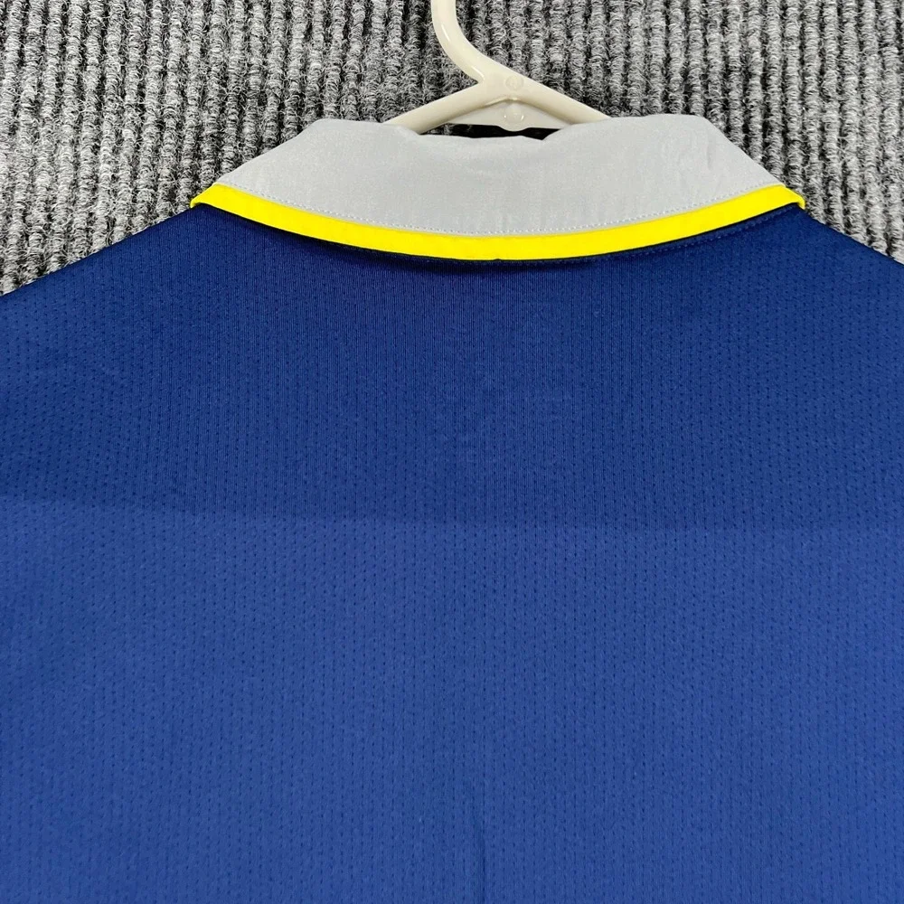 Adidas Polo Shirt Mens Large Blue Short Sleeve Performance Climacool‎ Golf